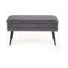 Fotelis VELVA bench color: pilkas/juodas