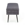 Fotelis VELVA bench color: pilkas/juodas