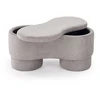 Fotelis VIVA bench with storage function, pilkas