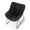 Fotelis WHISPER leisure chair, juodas / natural