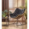 Fotelis WHISPER leisure chair, juodas / natural