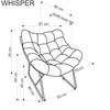 Fotelis WHISPER leisure chair, juodas / natural