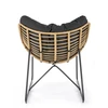 Fotelis WHISPER leisure chair, juodas / natural