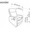 Fotelis WONDER recliner, cinnamon