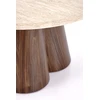 FRIDA c.table travertine / walnut