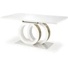 GALARDO extension table, baltas / auksinis