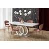 GALARDO extension table, baltas / auksinis