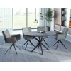 Signal Meble Valgomojo stalas SIGNAL Gaston Ceramic, 100(135)x100x75 cm, pilka/juodas