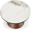 GENESIS coffee table, baltas marble / walnut / auksinis