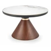 GENESIS coffee table, baltas marble / walnut / auksinis
