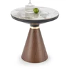 GENESIS_S coffee table, baltas marble / walnut / auksinis