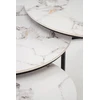 GILDA set of three coffee tables, baltas marble / juodas