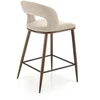 H114 bar stool, beige / walnut