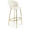 H116 bar stool, creamy / auksinis