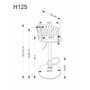 Halmar H125 baro kėdė, juoda / smėlio spalvos