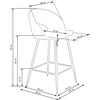 H96 bar stool, color: juodas