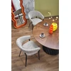 HEVELIUS table, top - walnut, leg - juodas