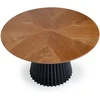 HEVELIUS table, top - walnut, leg - juodas