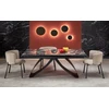 HILARIO extension table, juodas marble / juodas