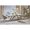 HILARIO extension table, light travertine/cashmere