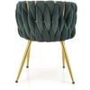 K517 chair, dark žalias / auksinis