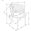 K517 chair, dark žalias / auksinis