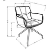 K523 chair, ruda / dark ruda
