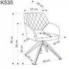 K535 K536 kėdė, pilka