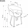 K545 K546 kėdė, pilka