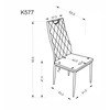 K577 chair pilkas / juodas