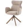 K585 chair, dark beige / l.walnut