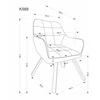 Halmar K588 swivel chair, juodas