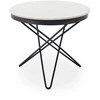 LEILA 2 c.table, baltas marble / juodas