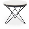 LEILA 2 c.table, baltas marble / juodas