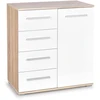LIMA KM-2 chest, color: sonoma oak / baltas
