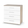 LIMA KM-3 chest, color: sonoma oak / baltas