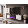 LIVO RTV 180 TV stand with fireplace, baltas