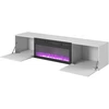 LIVO RTV 180 TV stand with fireplace, baltas
