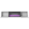 LIVO RTV 180 TV stand with fireplace, baltas