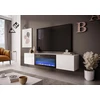 LIVO RTV 180 TV stand with fireplace, baltas