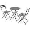 LIVORNO garden set (table+2 chairs), juodas