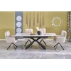 Halmar Stalas LUCIANO Extension Baltas Marmuras / Juoda