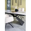 LUCIANO extension table, baltas marble / juodas