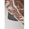 MARVIN extension table, top - maroon marble, legs - juodas