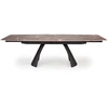 MARVIN extension table, top - maroon marble, legs - juodas