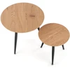 MENTONA 2, set of two coffee tables, color: golden oak / juodas