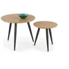 MENTONA 2, set of two coffee tables, color: golden oak / juodas