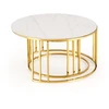 MERCURY 3 set of 2 c. tables, baltas marble / auksinis