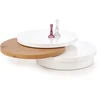 MICHELLE c. table, color: baltas / golden oak