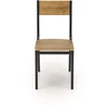 MILTON table + 4 chairs color: natural / juodas